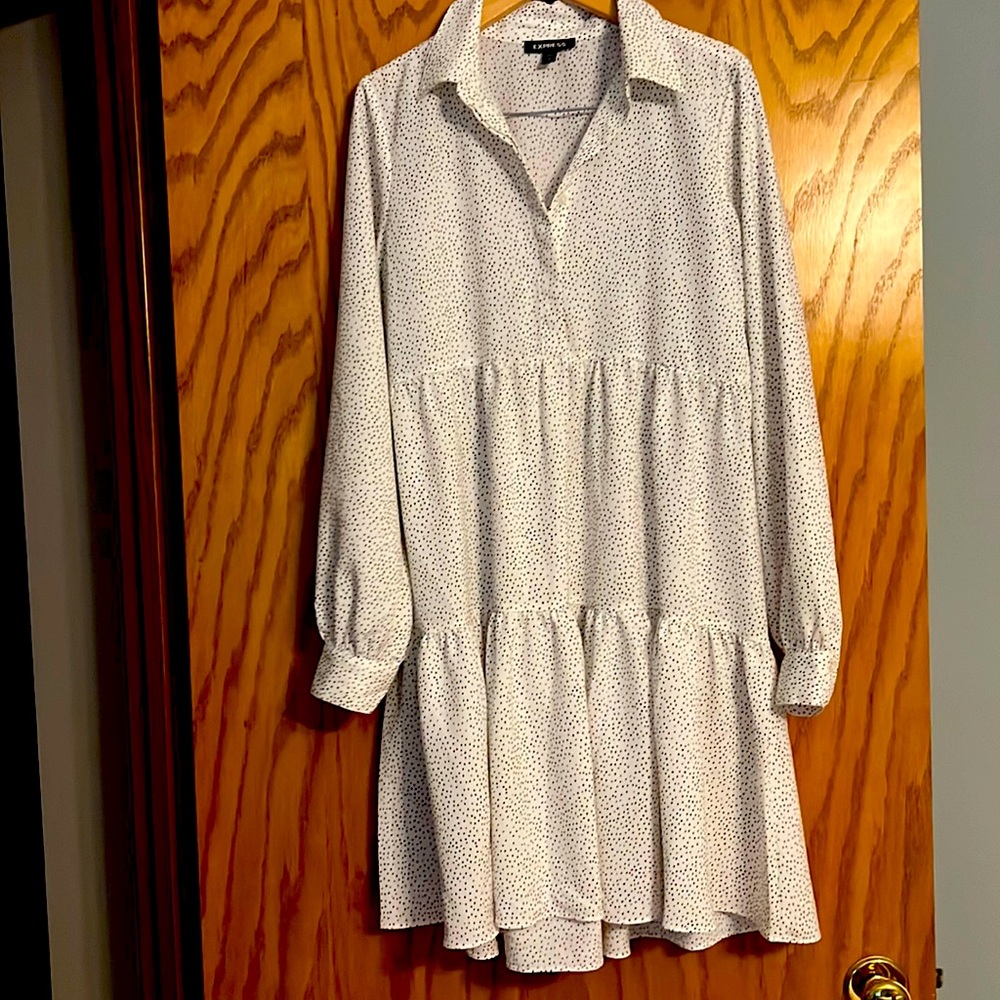 Express size small long sleeve Polk a Dot baby doll/ shift dress